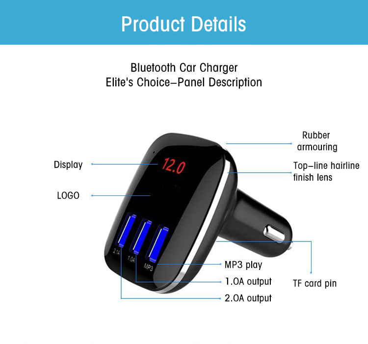 Car Charger with Bluetooth